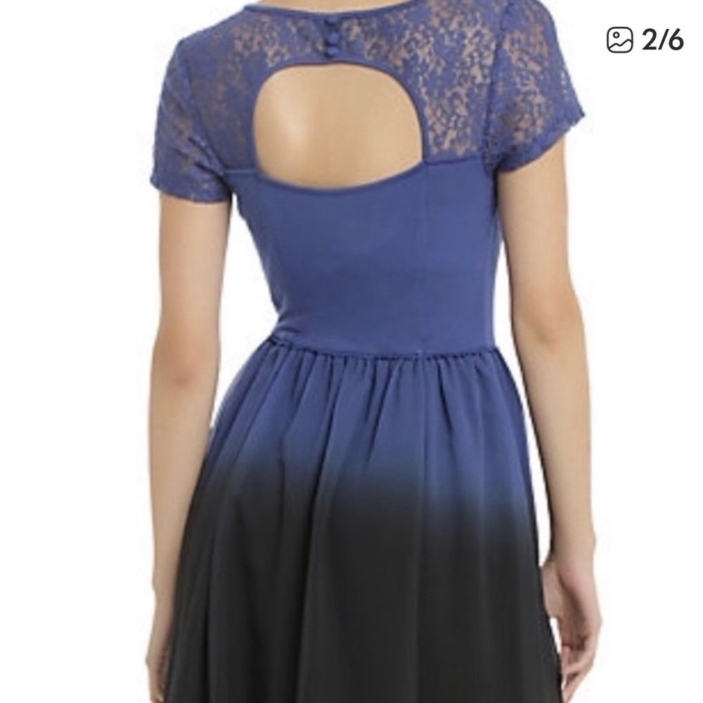 Hot Topic Nightmare Before Christmas Blue Ombré Dress, Sz 1 - Picture 2 of 6